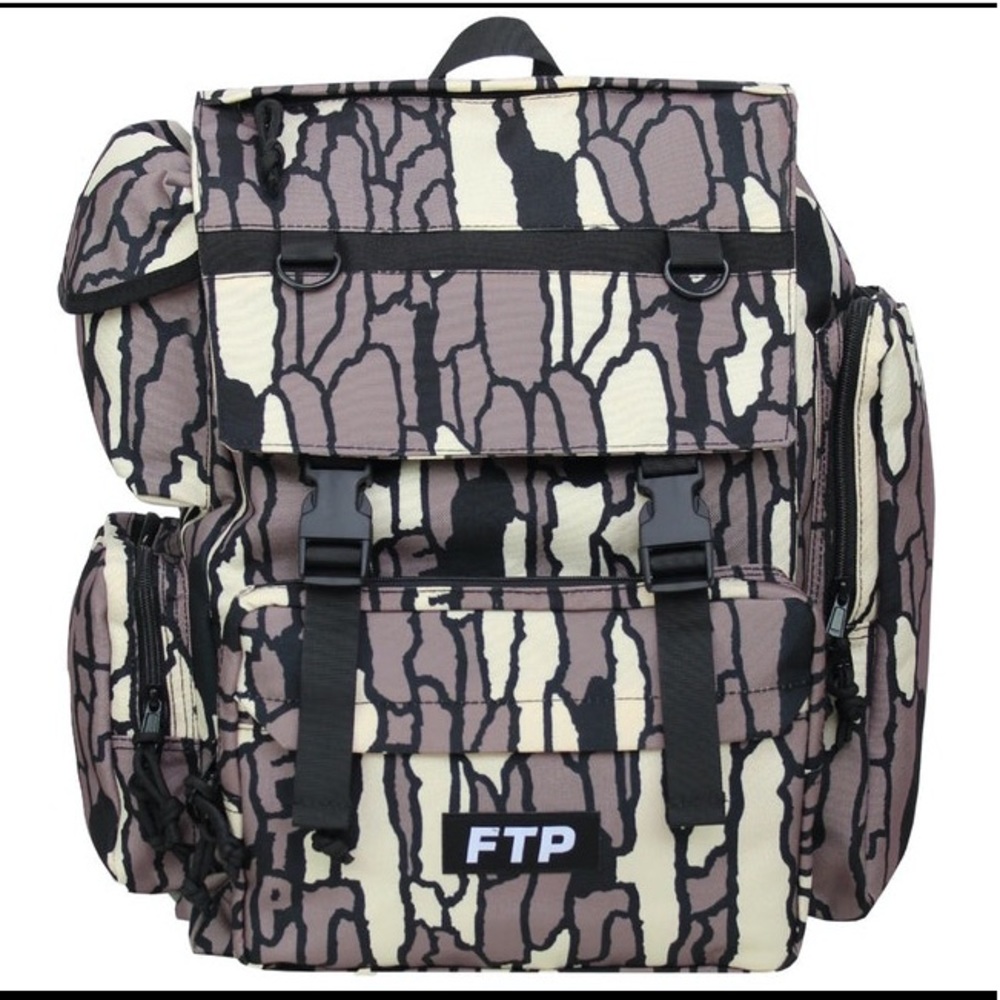 Ftp Fuck the population Backpack utility rucksack tree bark camo